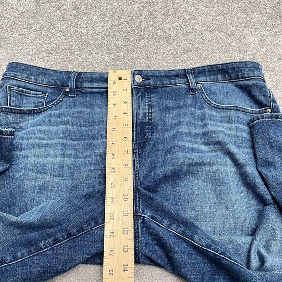 Chico's So Slimming Girlfriend Slim Leg Crop Denim Jeans Womens 16P Blue 40x24 - Picture 12 of 16